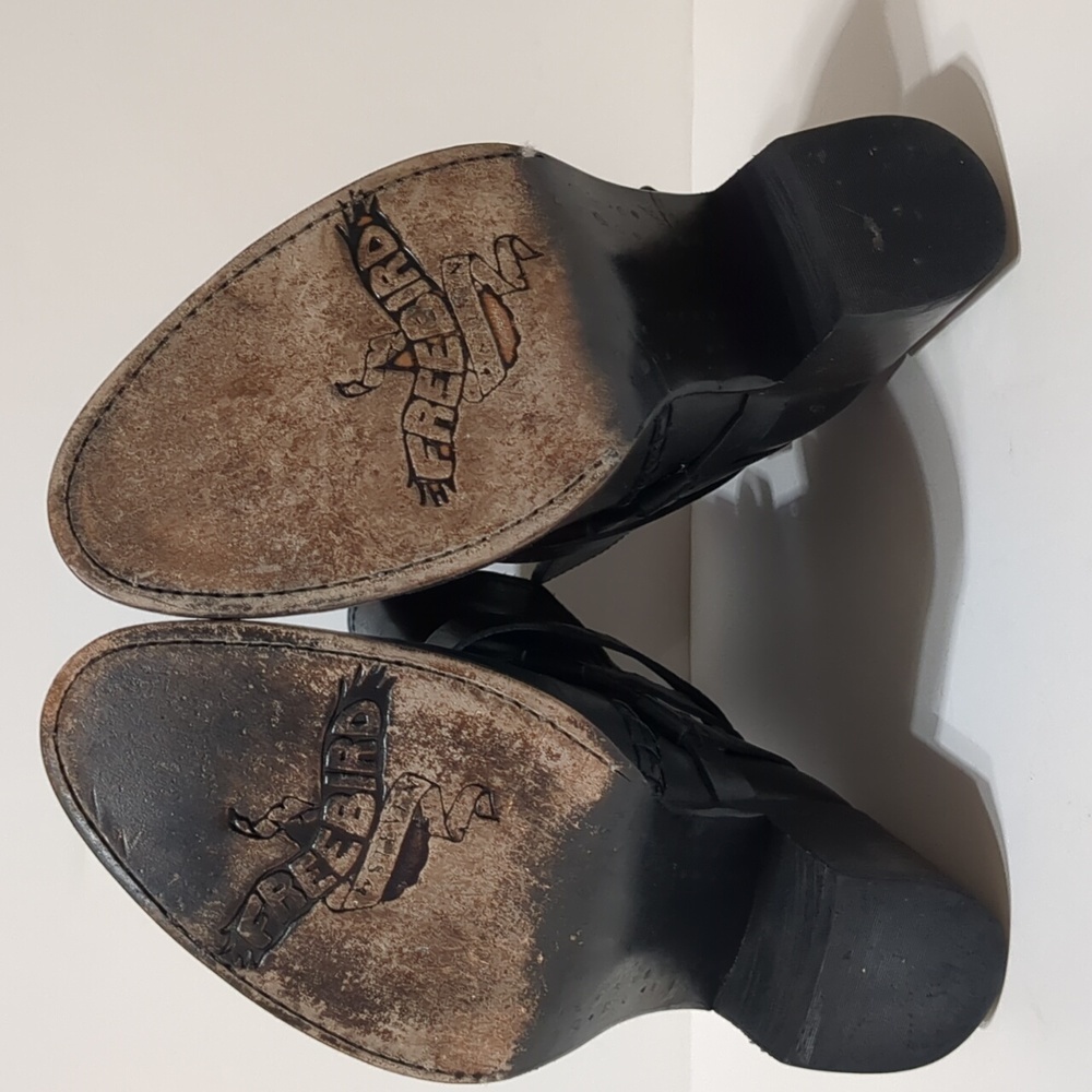 FREEBIRD by STEVEN Saint  black leather Boot women size 7 - Picture 7 of 16